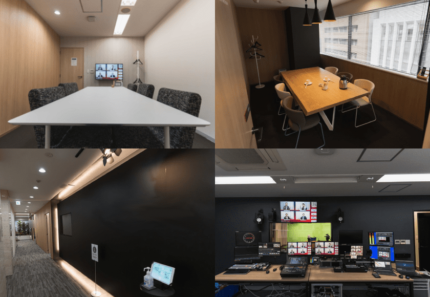 日本橋スタジオAの控室やオペレーションルームの写真