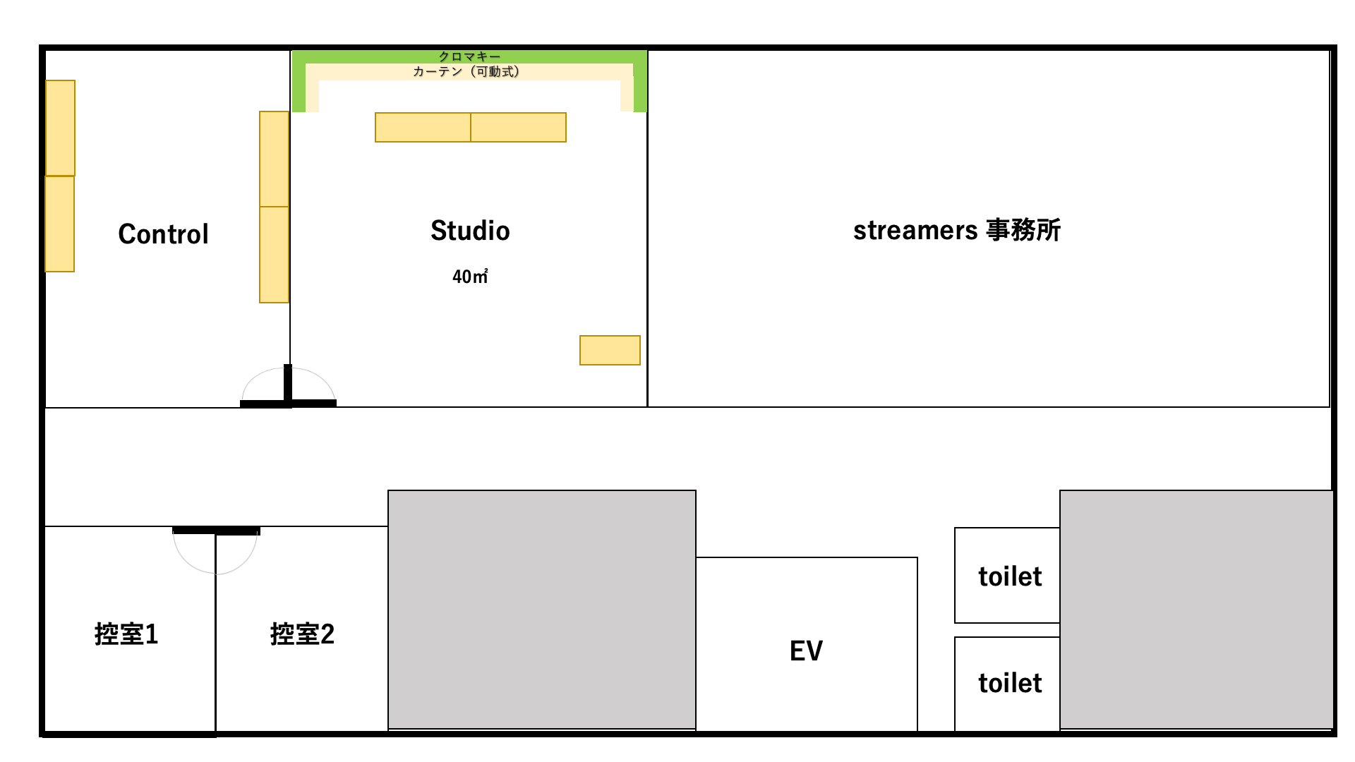 日本橋スタジオAのレイアウト図